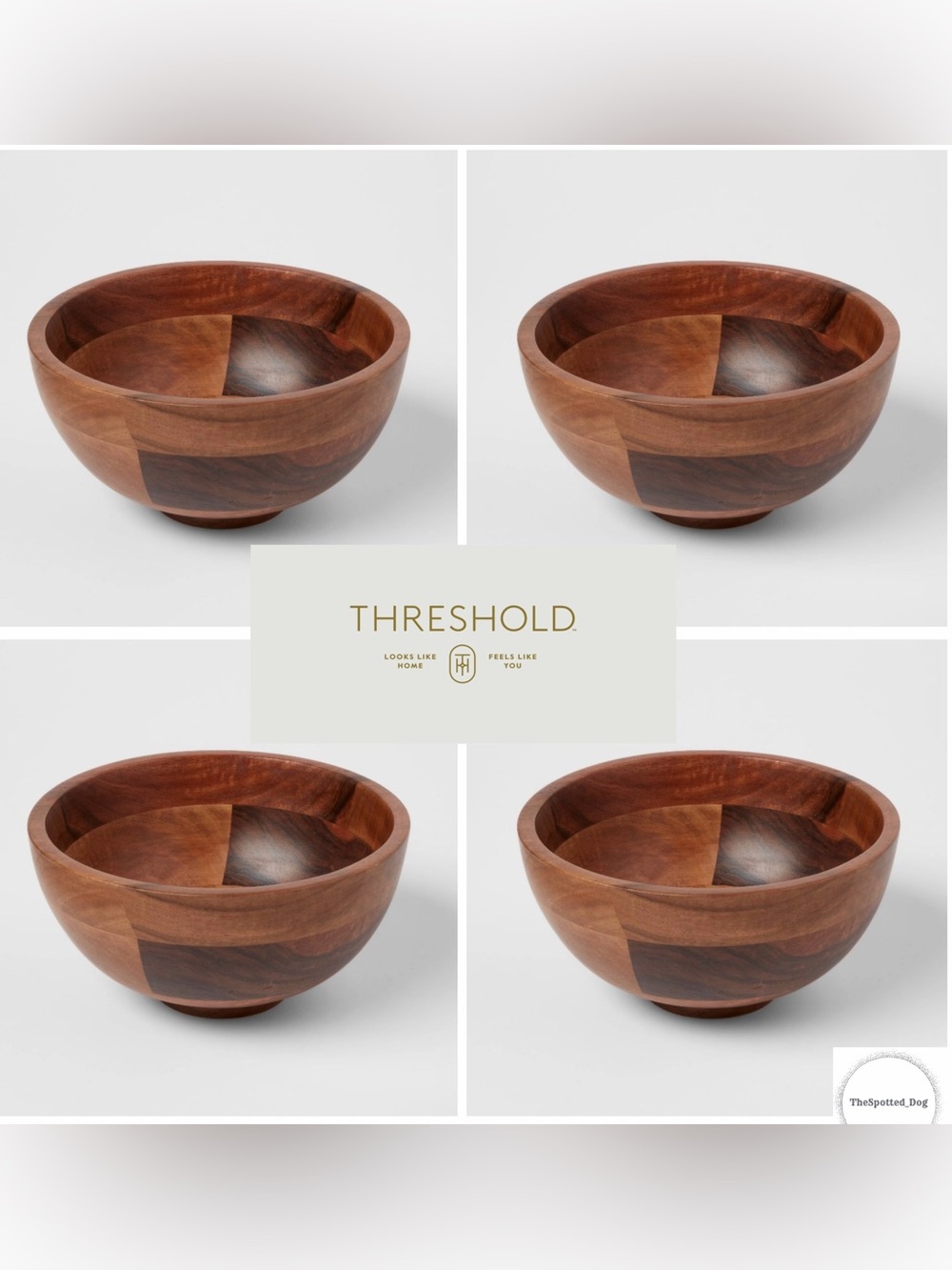 Threshold Wood Serving Bowls {Set of 4}